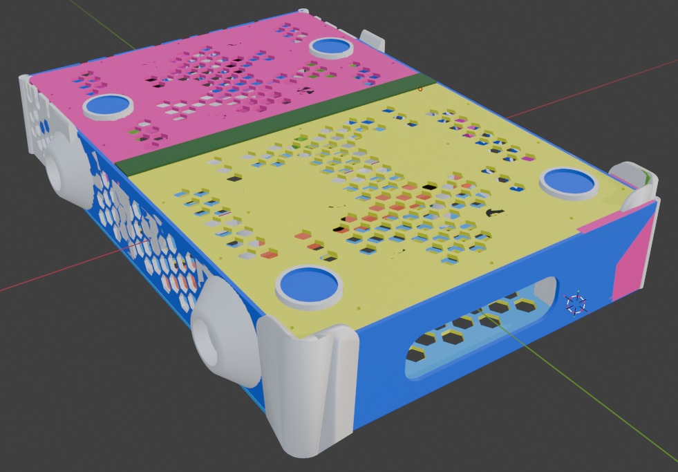 Render 3D de la tapa de la carcasa del Mini PC